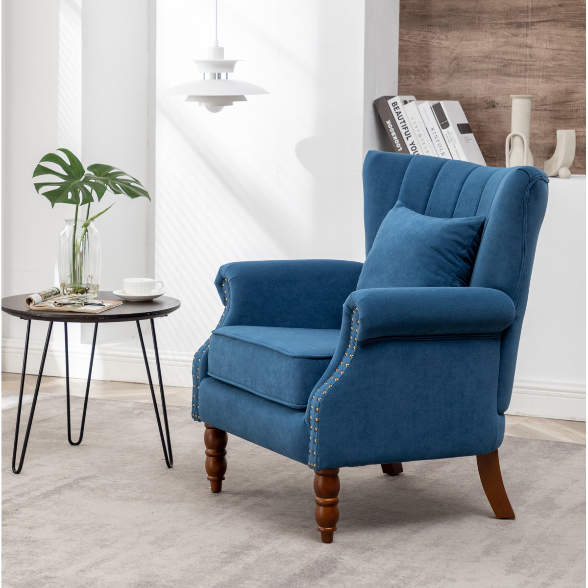 Johnathan 29'' Wide Velvet Wingback Chair